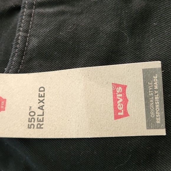 LEVI'S 33x30 550 Relaxed-fit Denim Jeans in black W-661 - Picture 7 of 9